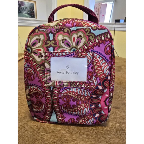 Vera Bradley Lighten Up Lunch Bag Box Resort Medallion Pink Floral Paisley - Picture 9 of 17